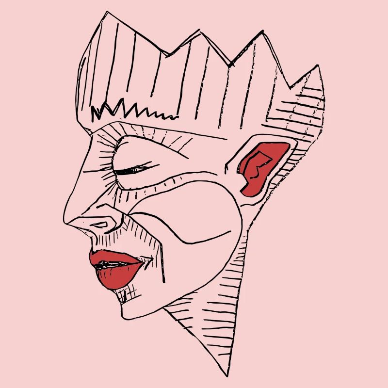 Red lips, silent rage