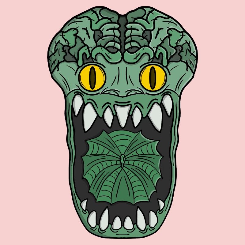 Emerald Grotesque Fang Creature
