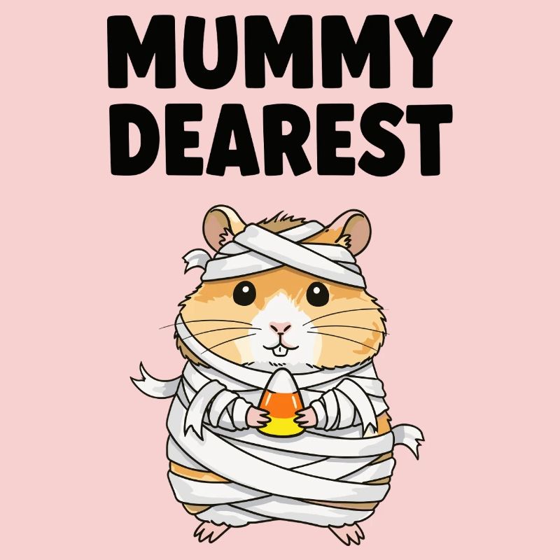 Mummy Dearest Hamster with Candy Corn