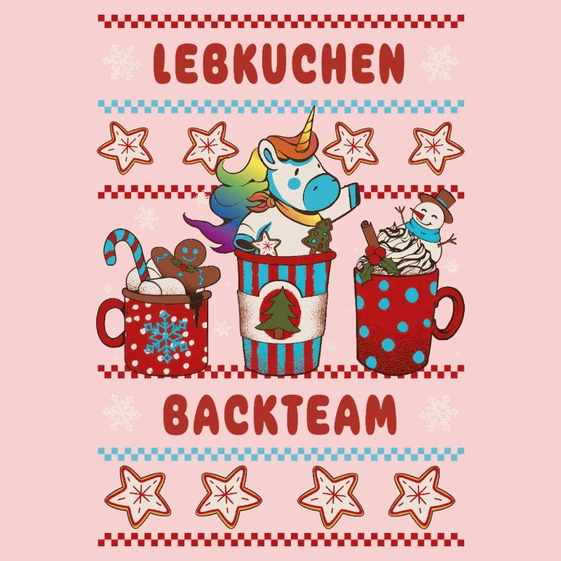Gingerbread Baking Team Unicorn Christmas Baking