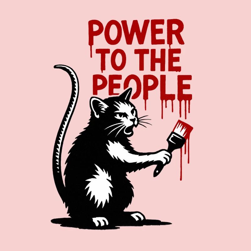 GraffitiKatze Rote Botschaft
