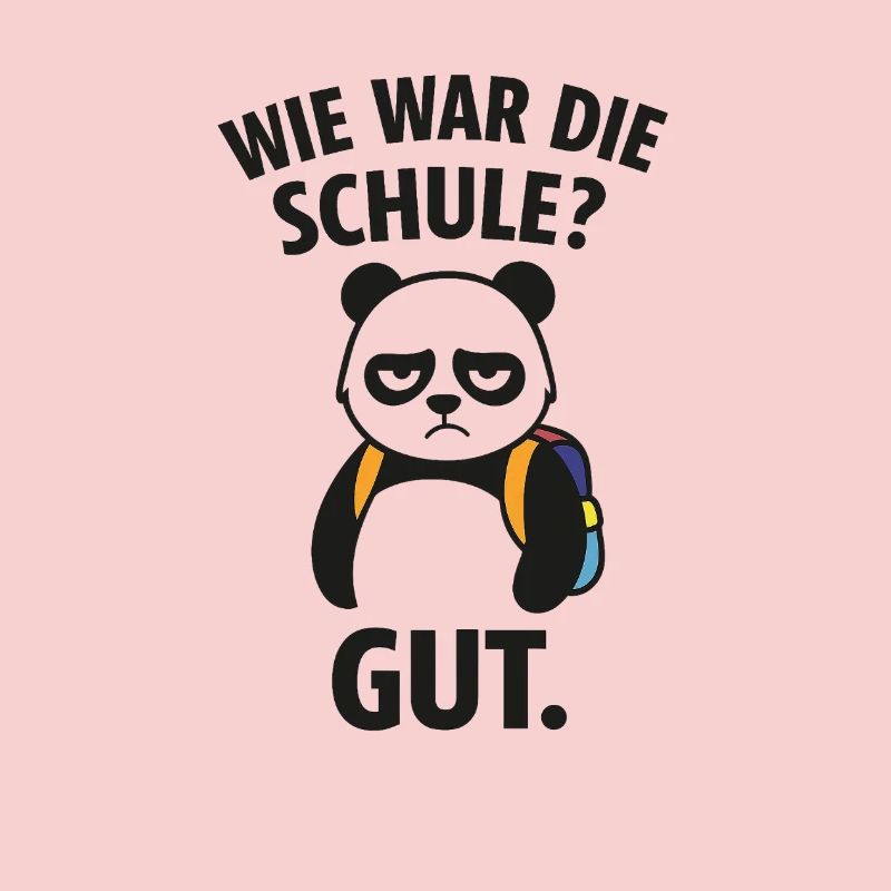 Panda with backpack school question