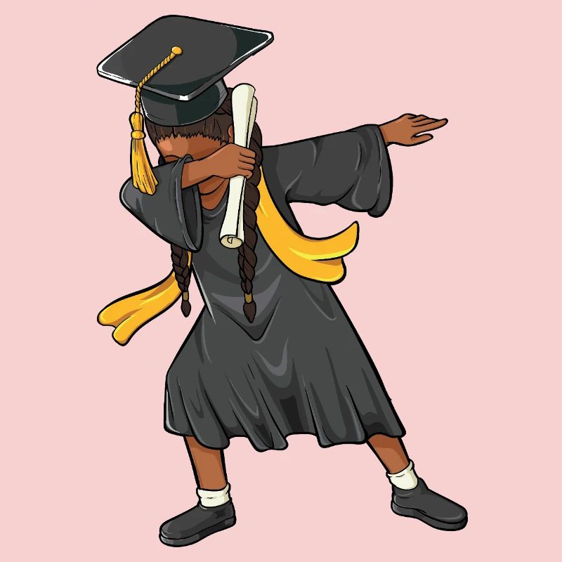 Afro Dabbing Mädchen Abschlussklasse 2026 Schwarzes Mädchen