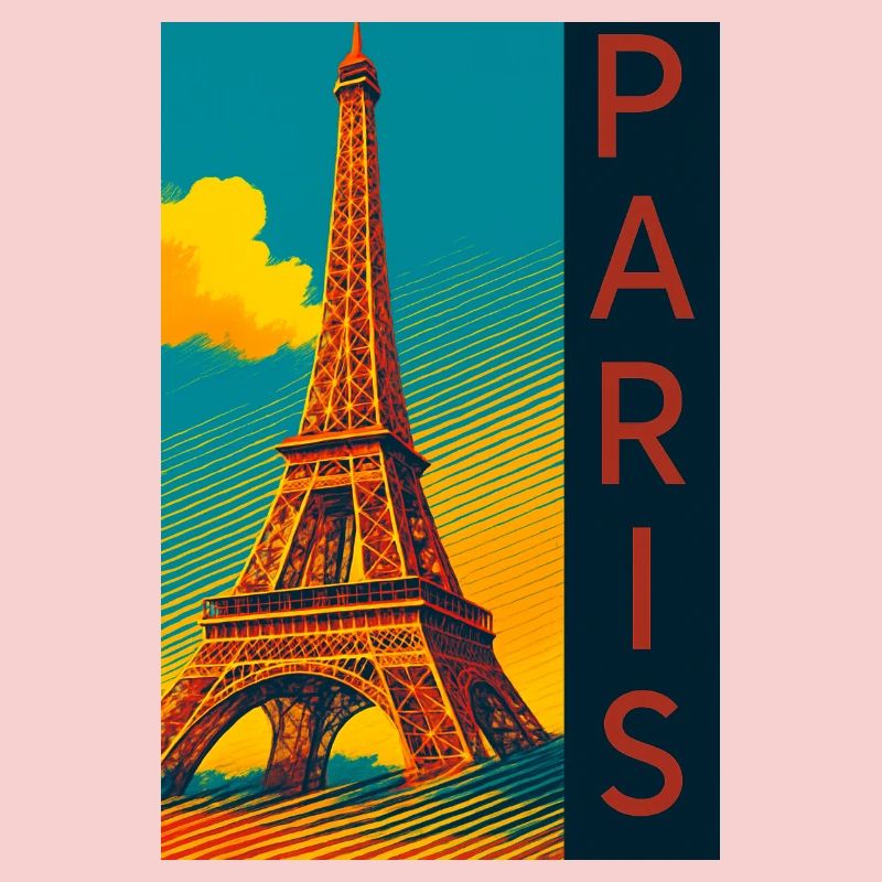 Paris PopArt Skyline Eiffel Tower