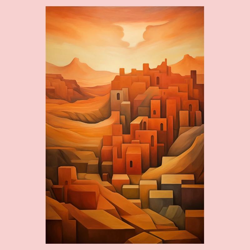 Illustration einer Wüstenlandschaft