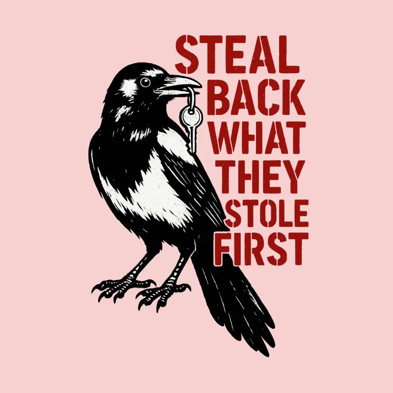 Magpie with Key Slogan