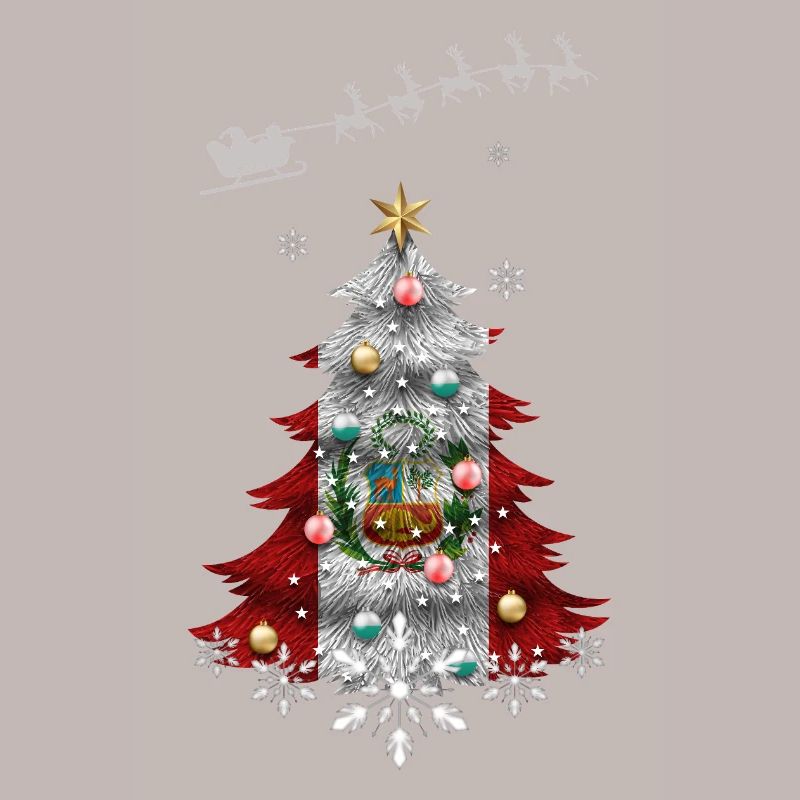 Christmas tree with Peru flag