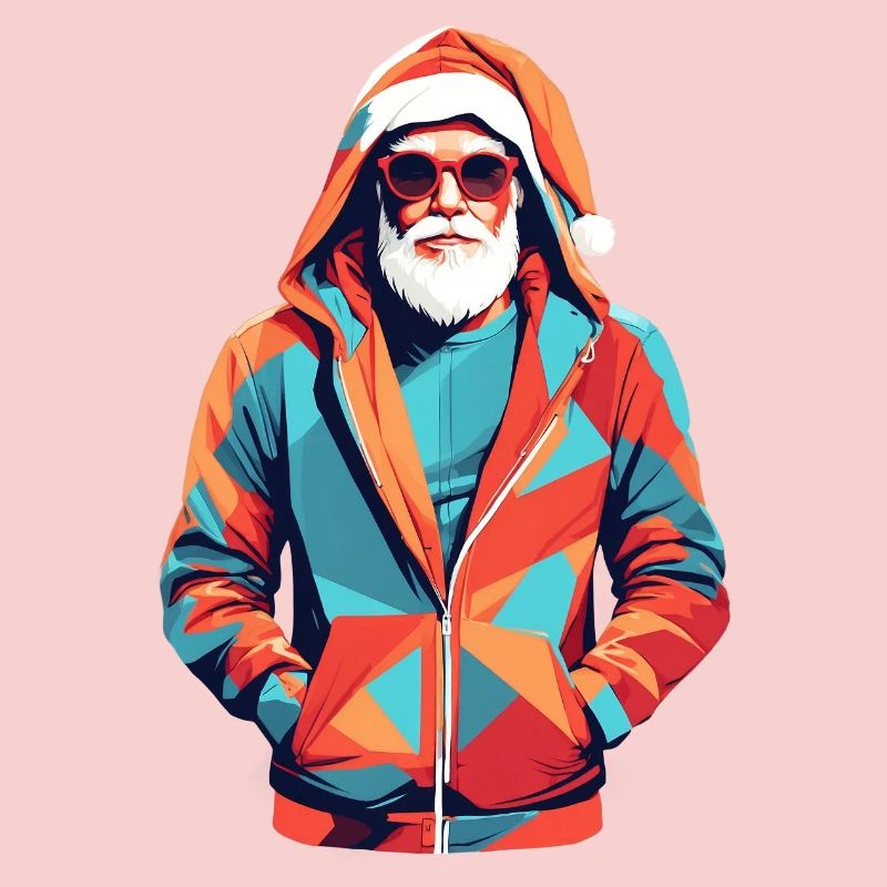 Père Noël en sweat à capuche