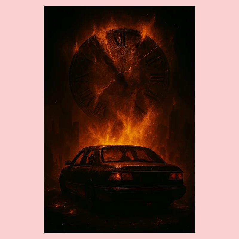 Shredded Time: Car in the Fire