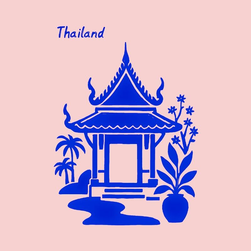 Blauer Thailändischer Pavillon