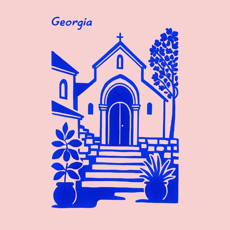 Georgia Blaue Kirchenstufen