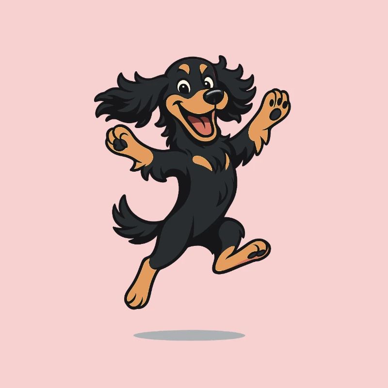 Bouncing Cartoon Cocker Spaniel