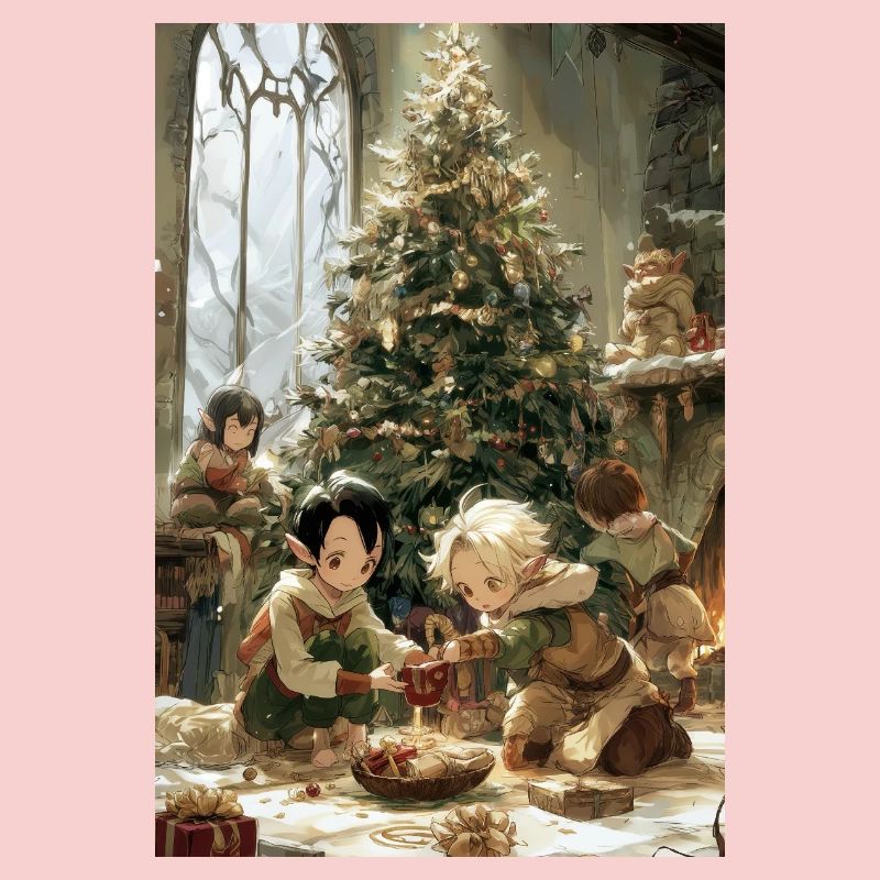 Kinder mit einem Feenbaum