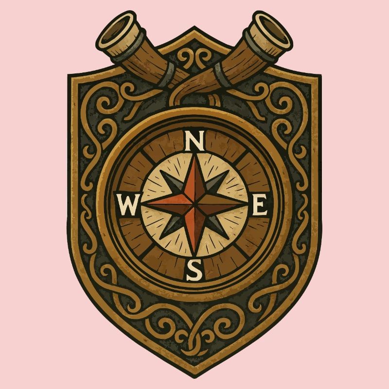 Wikinger Kompass Wappen