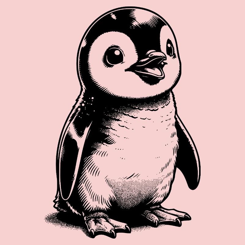 Knuffiger Eisbewohner Baby Pinguin Kinder Style