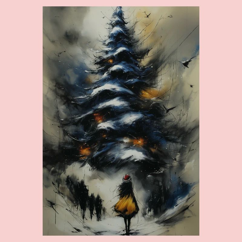 Winter path under the tree