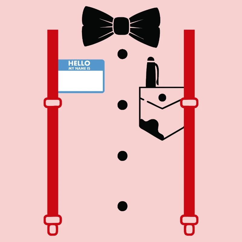 Formal look with name tag