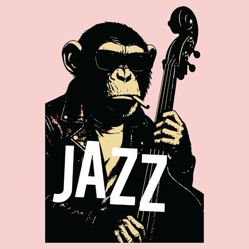 Jazz Monkey Noir Tee