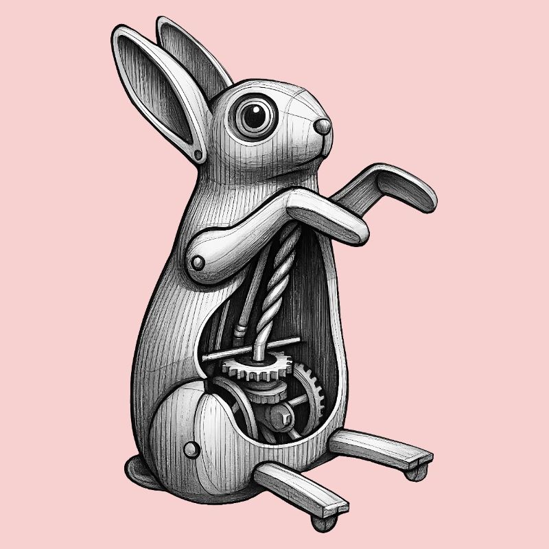 MECA RABBIT - black & white
