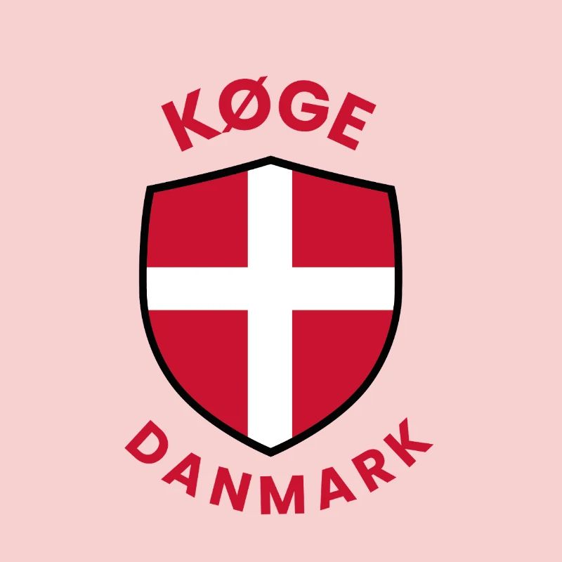 Køge Denmark Flag shield
