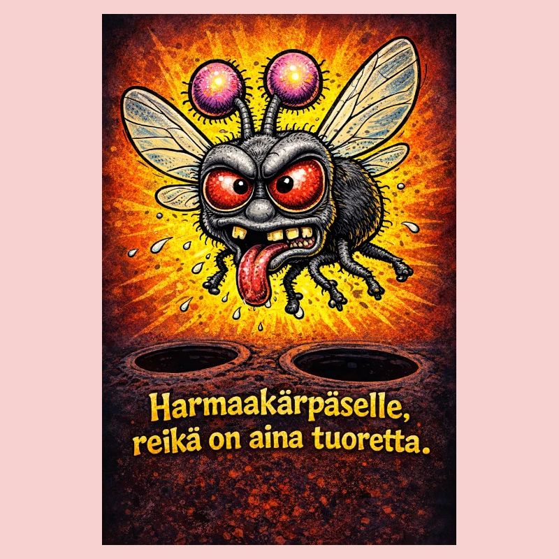 Für eine graue Fliege ist das Loch immer eine Staubquelle