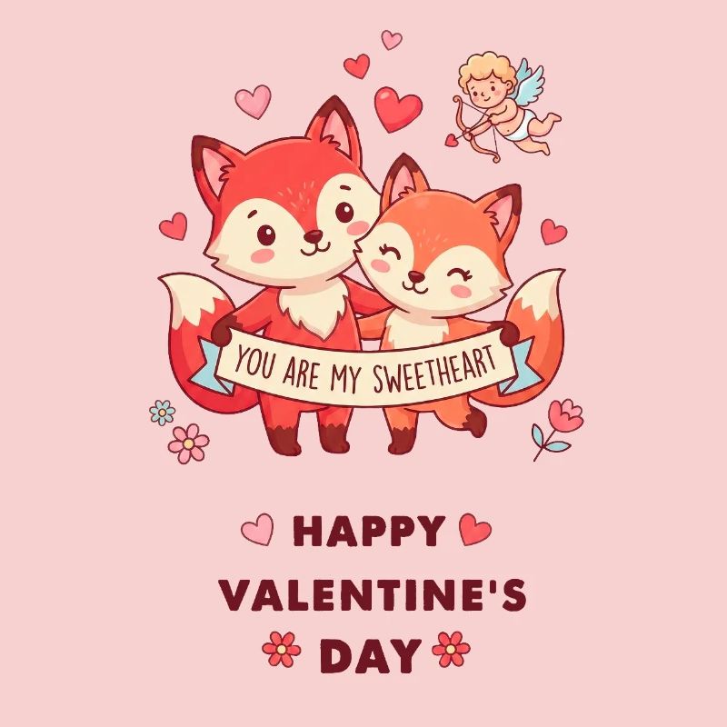 Valentine's Day Foxes