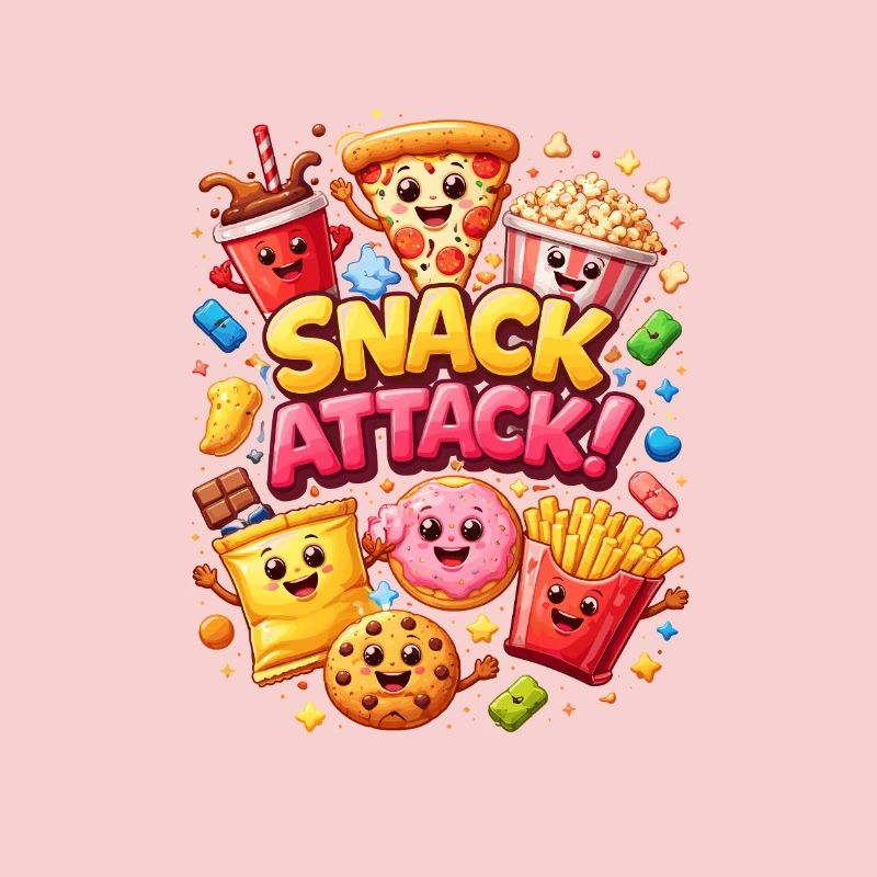 Snack Attack! Colorful snack heroes