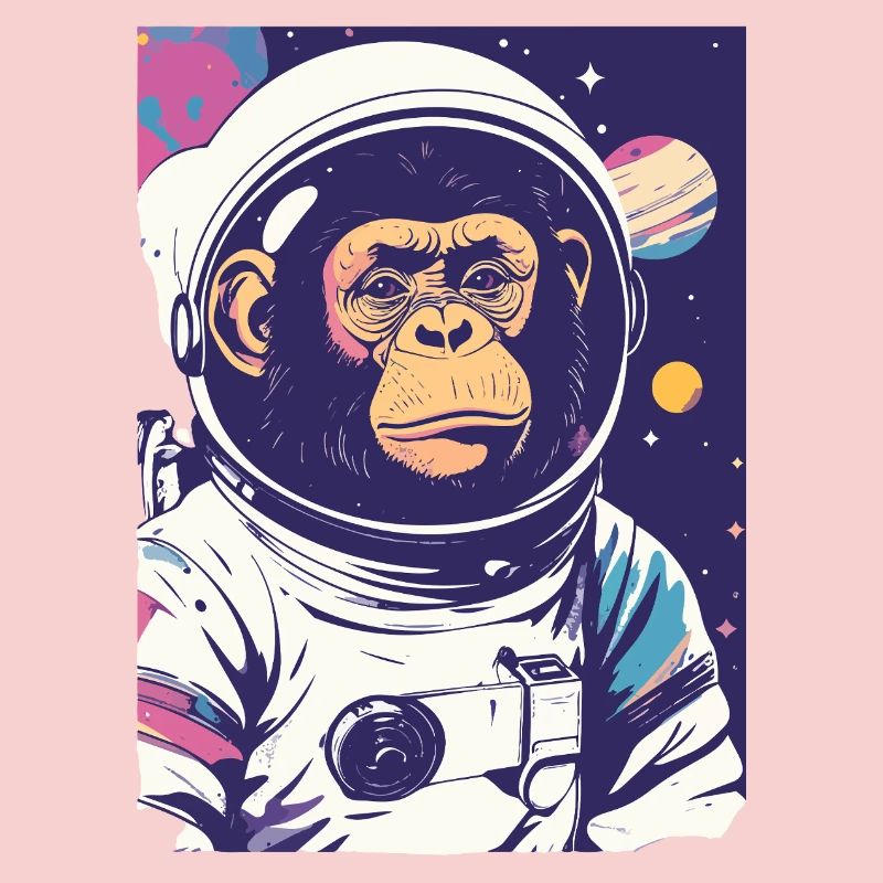 Chimpanzé astronaute dans l’espace