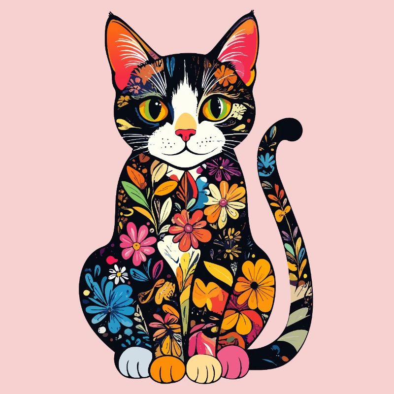 Blütenkatze Farbexplosion