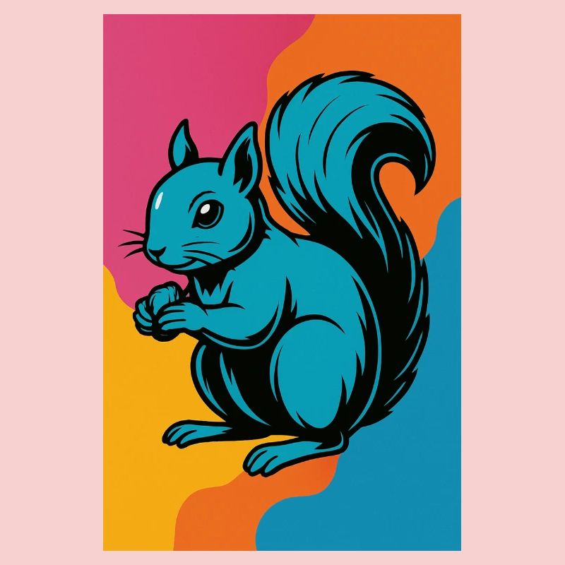 Buntes Eichhörnchen Pop Art