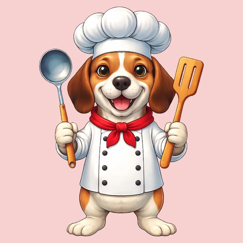 Cuisson de dessin animé Chef Rapetou Dessin animé Cuisine de chien