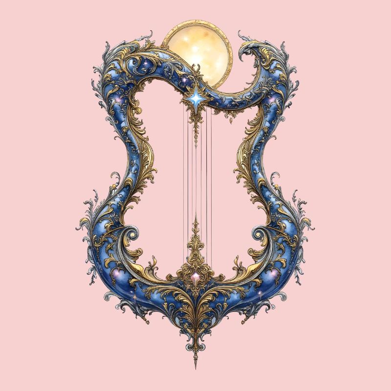 Ornamental Lunar Frame with Threads