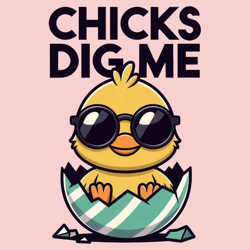 Chicks Dig Me Funny Duck Egg Design