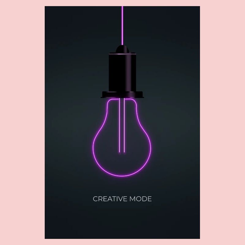 Creative Mode Neon Glühbirne Poster