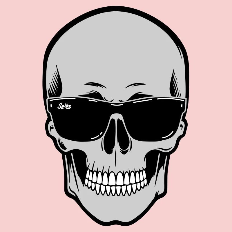 Graphique de crâne avec lunettes de soleil