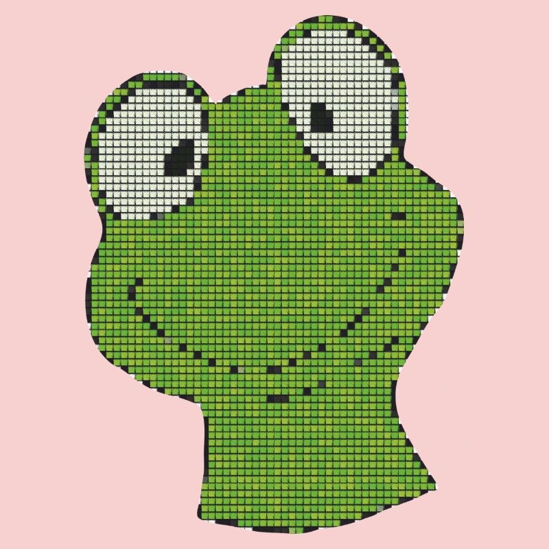 Pixel Frog Pixel Vert Smiley