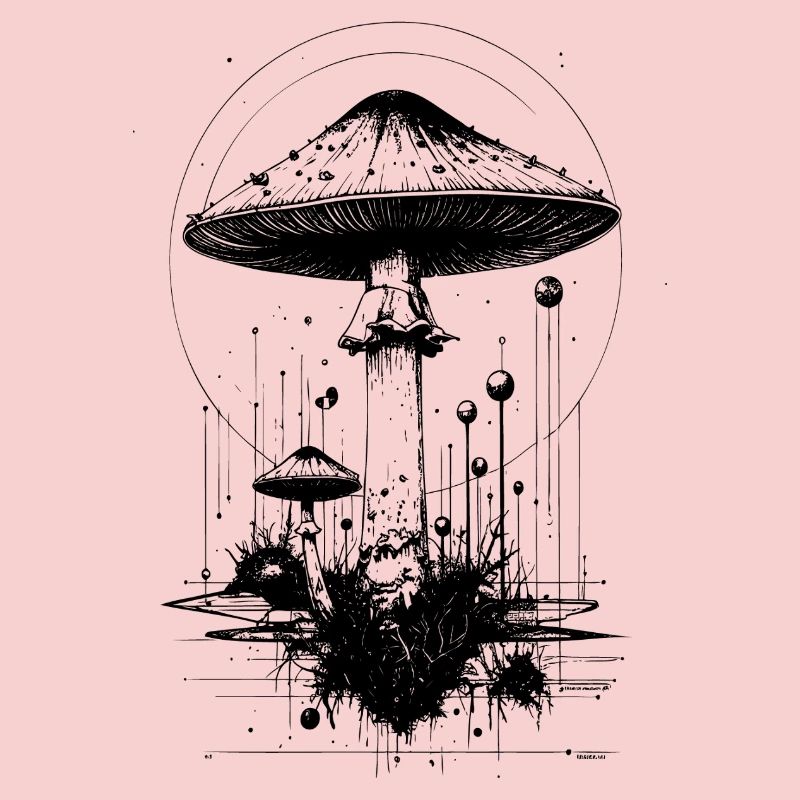 Toadstool, in geometric shapes