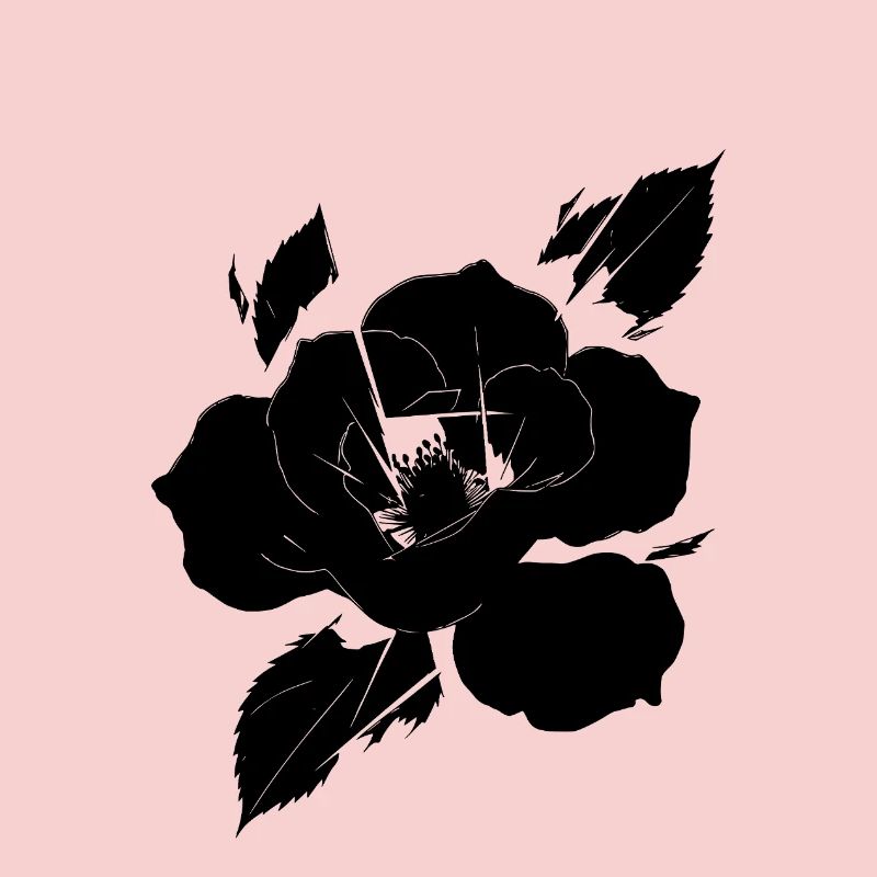 Fragmented Black Rose
