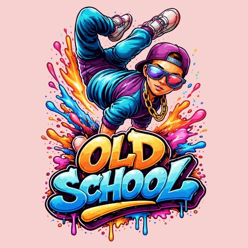 Old School Breakdance Graffiti
