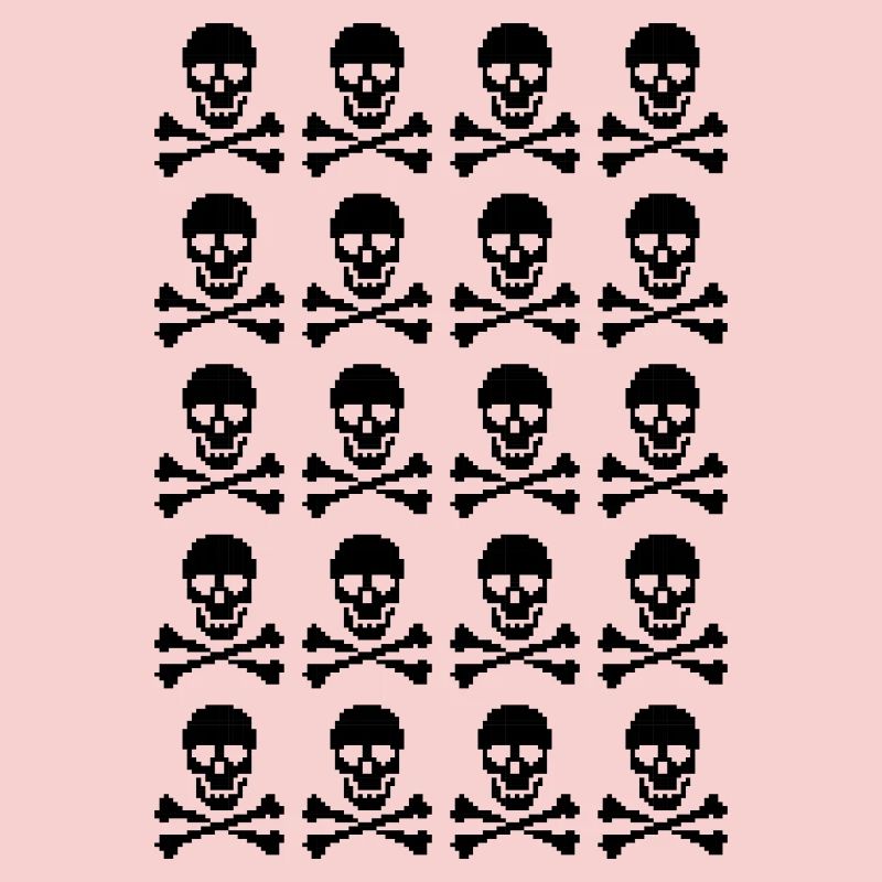 pixelated skulls pattern