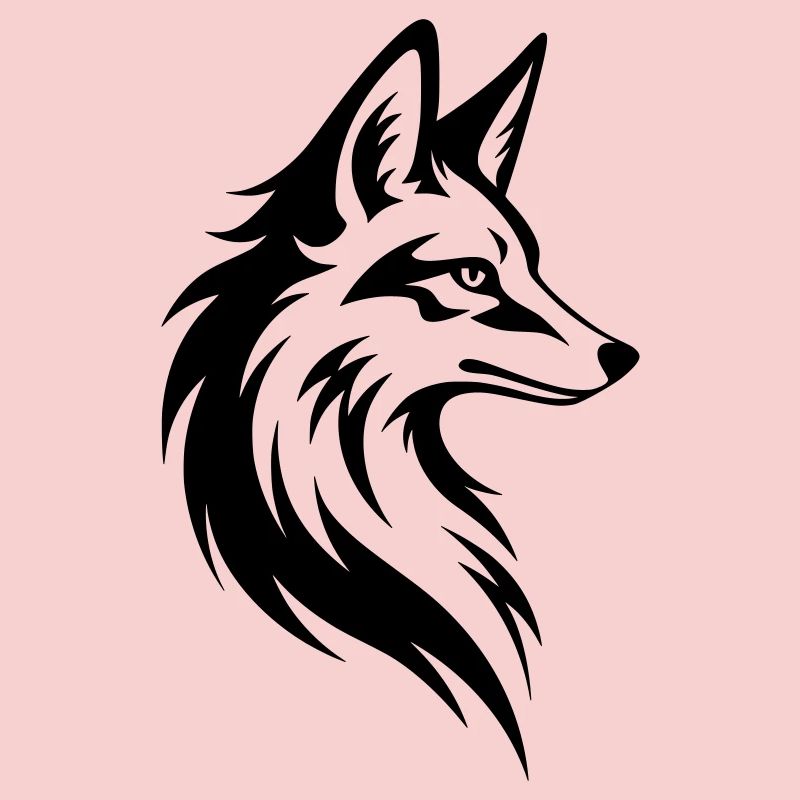 Fox Head Minimal Tattoo Style