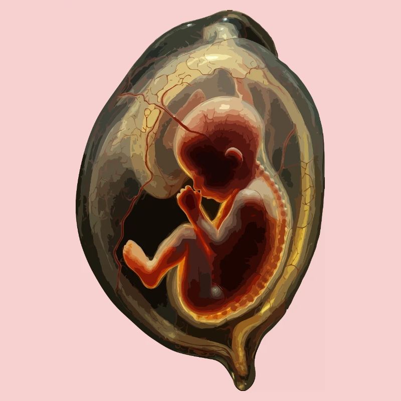 Silhouette de l’embryon dans l’utérus