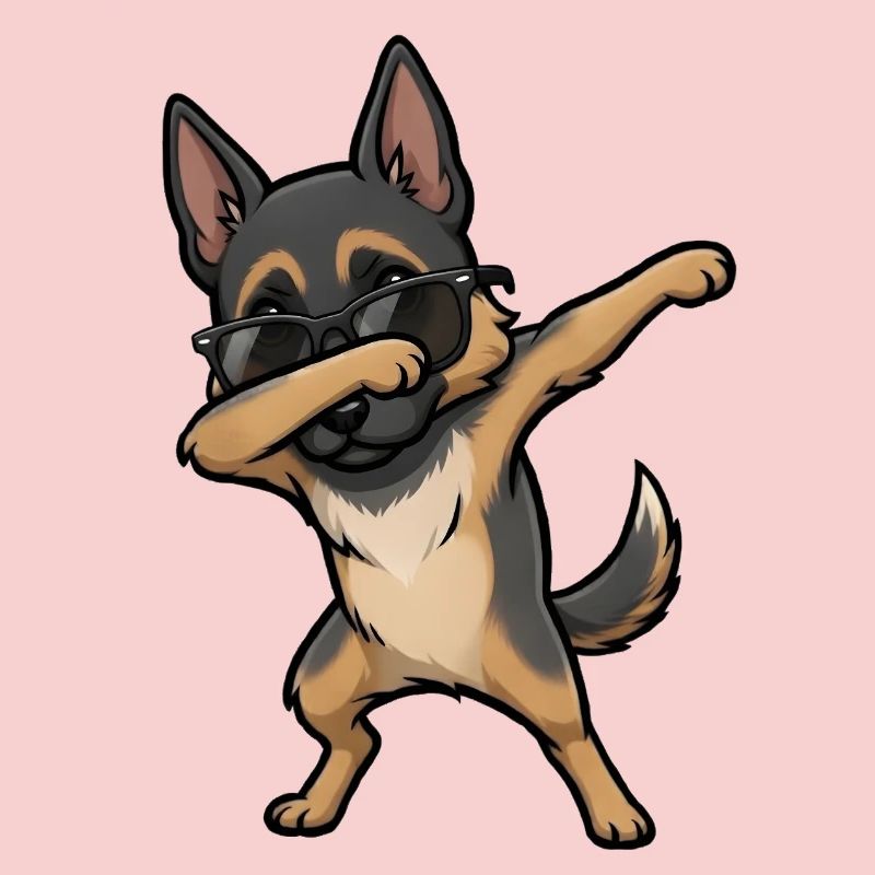 Dabbing German Shepherd