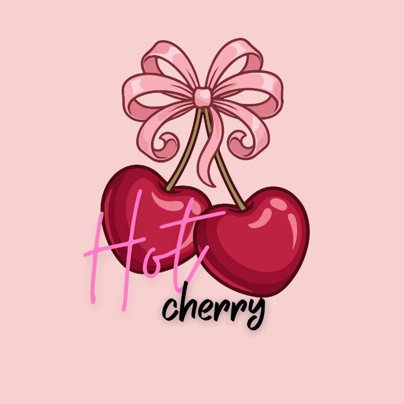 Cherry hearts with bow