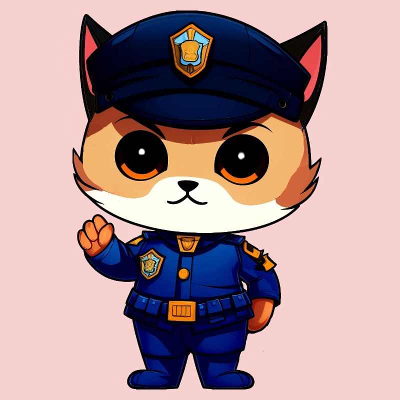 Katze Polizist