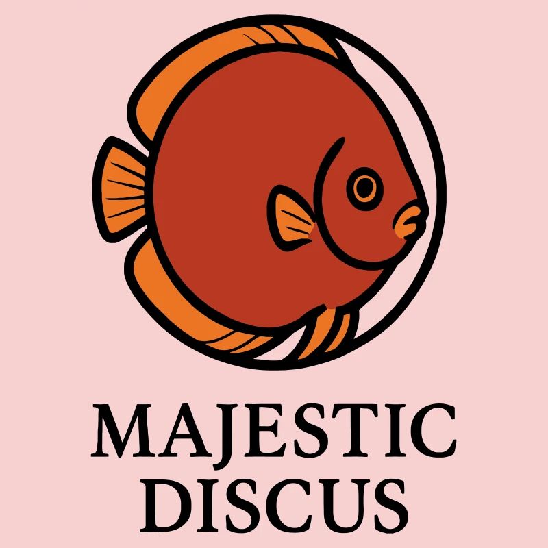 Logo Majestueux Poisson Discus Circulaire
