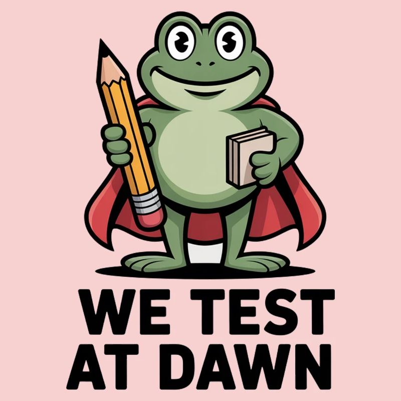 Teacher Frog We Test At Dawn Test Day Coordinator 