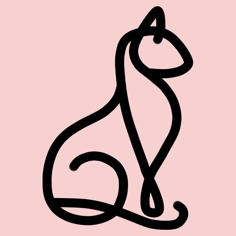 Minimalistische Katze