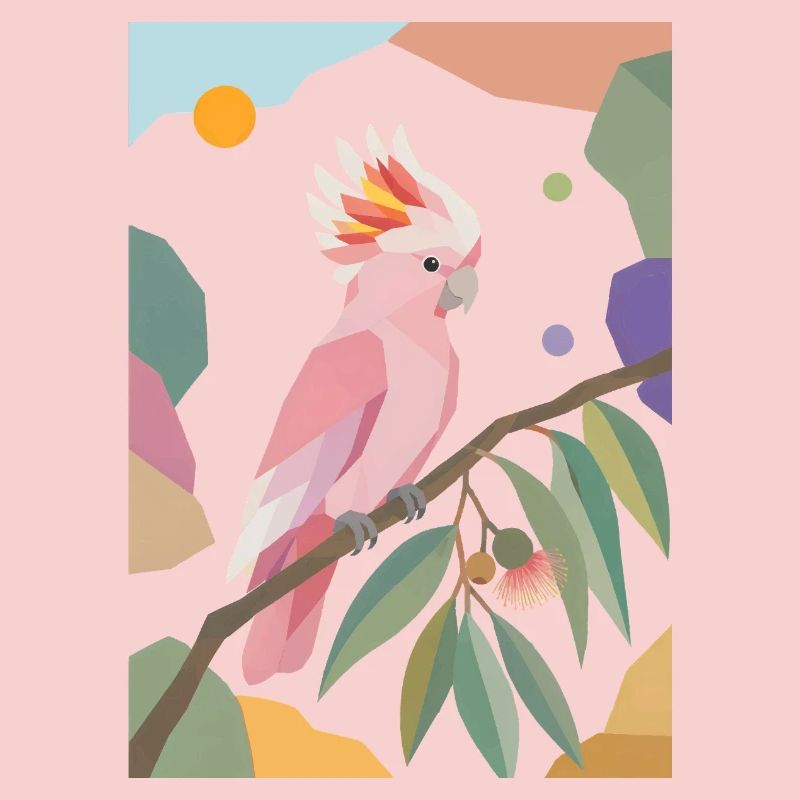 Rosa Kakadu Papagei Vogel Design