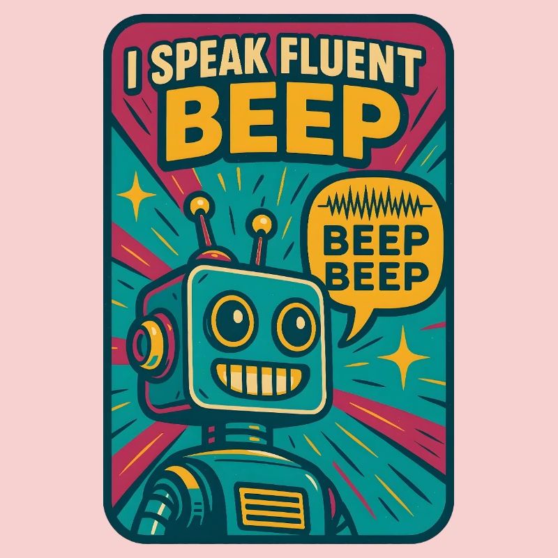 Fließend Beep | Roboter Sci-Fi Nerd